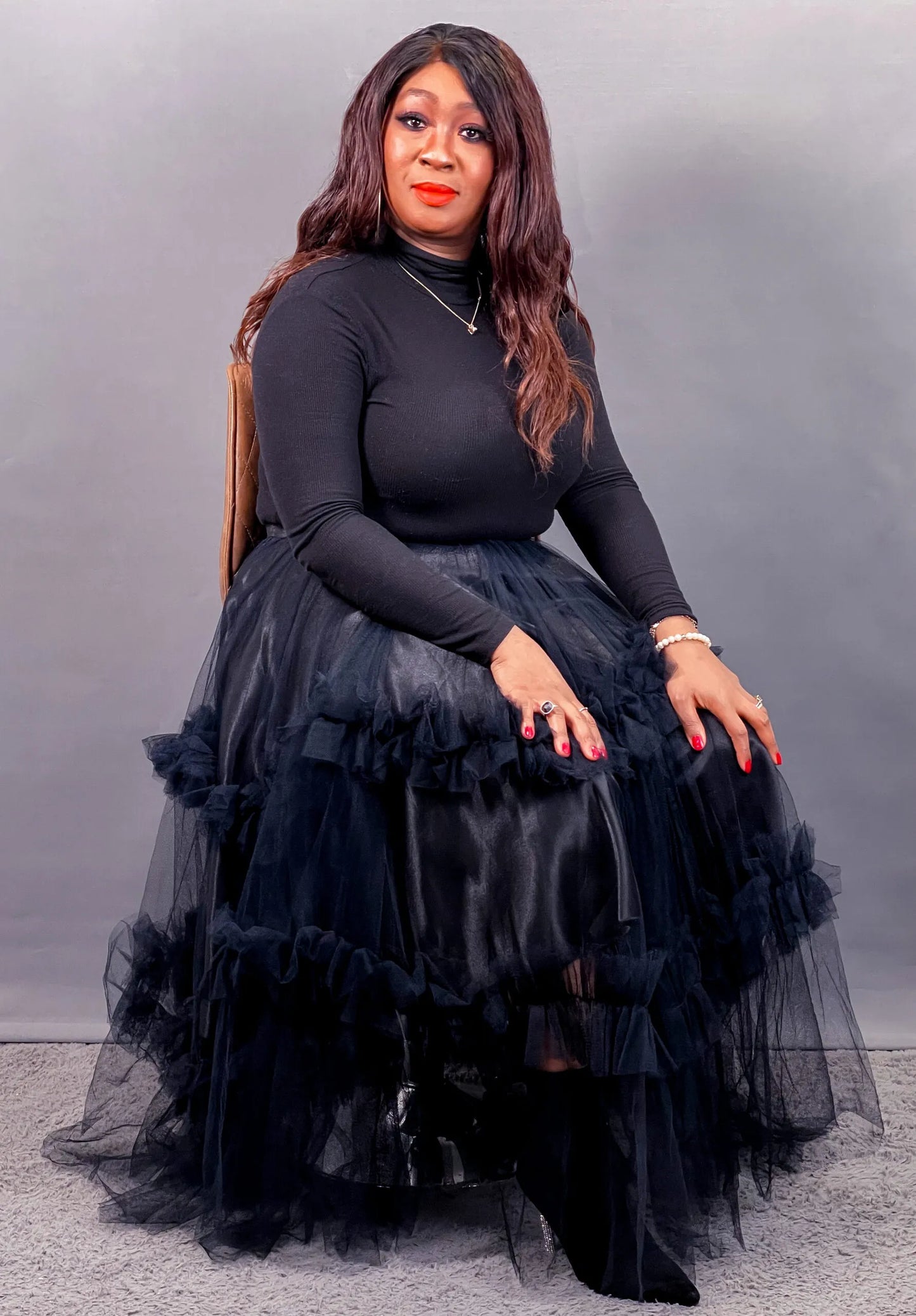 Elegant Tulle Black